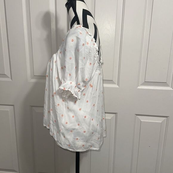 GREYLIN White and Pink Polka Dot Women's Top - Picture 2 of 5